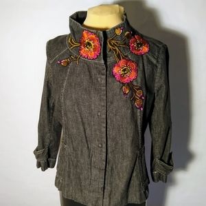 Unique! Calvin Klein denim jacket upcycled